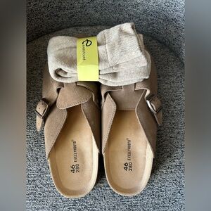 EVELLYHOOTD FOOTWEAR Color- CAMEL  Suede SIZE 46-280